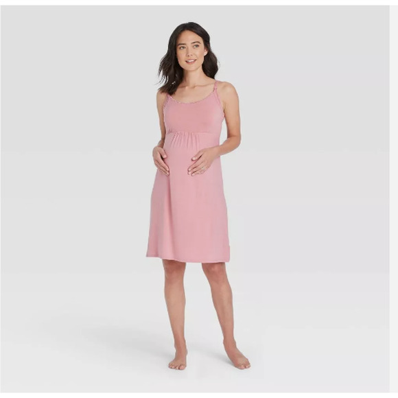 Chemise Night Gown Drop Cup Nursing Breast Feeding NWT-Isabel & Ingrid Small - Picture 1 of 8